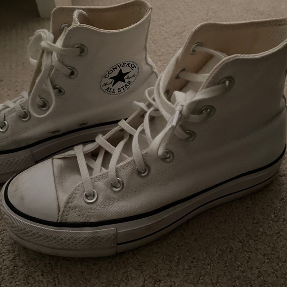 white platform converse 

size 7.5 in women’s - Picture 2 of 6
